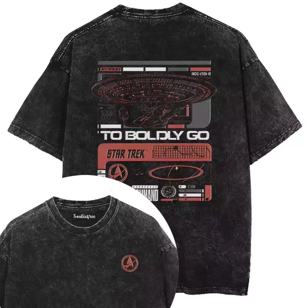 To Boldly Go Washed T-shirt