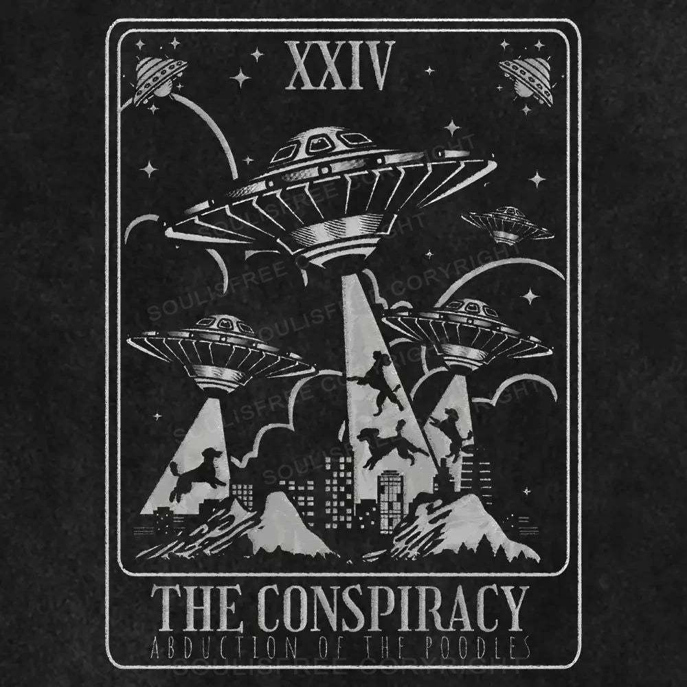 The Conspiracy Tarot for Alien & UFO Lovers Washed UFO T-shirt