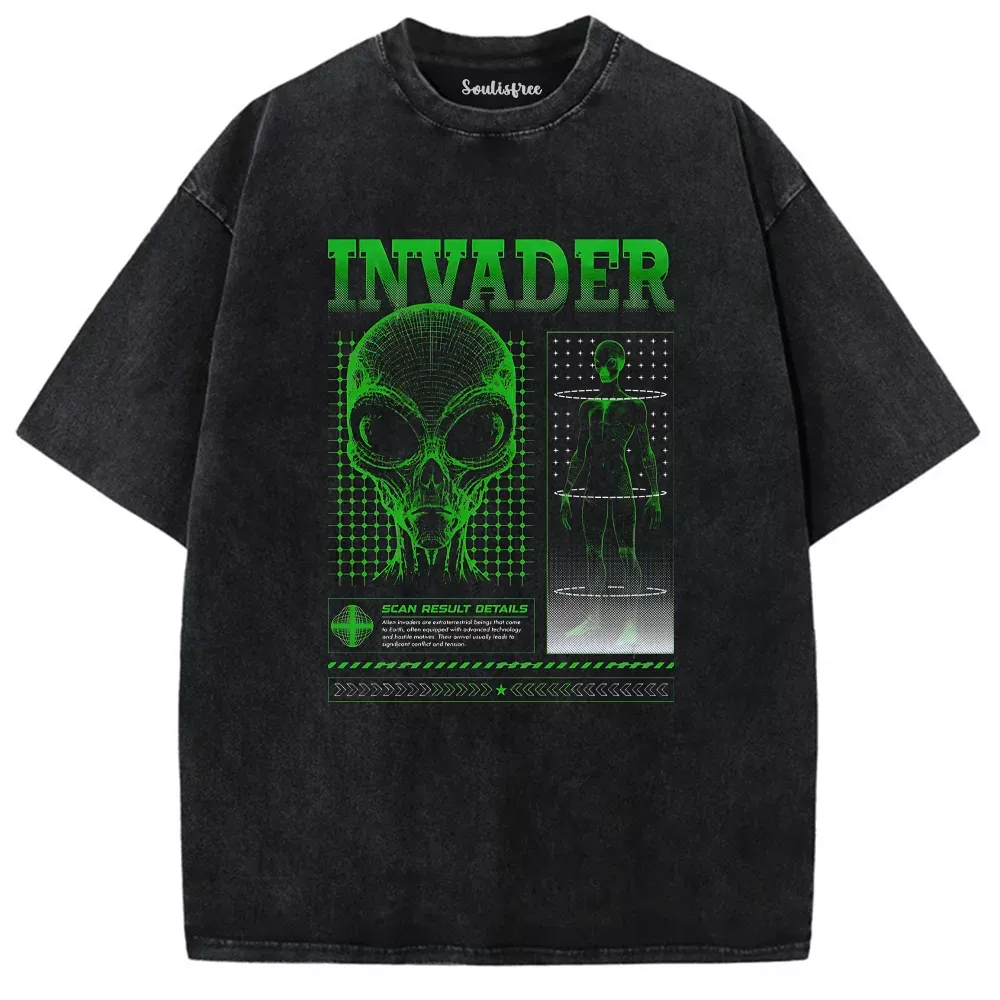 Invader Washed Alien T-shirt