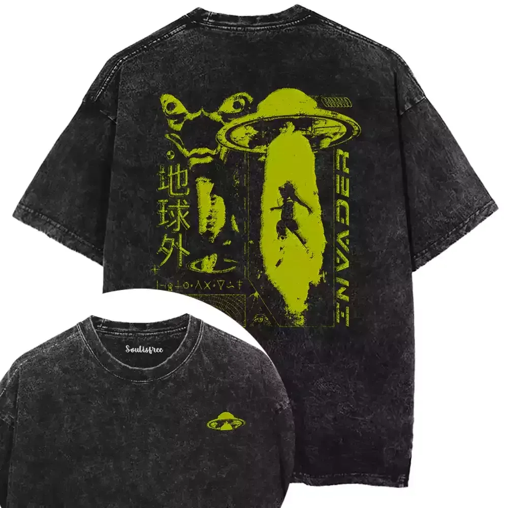 Alien World Washed Alien T-shirt