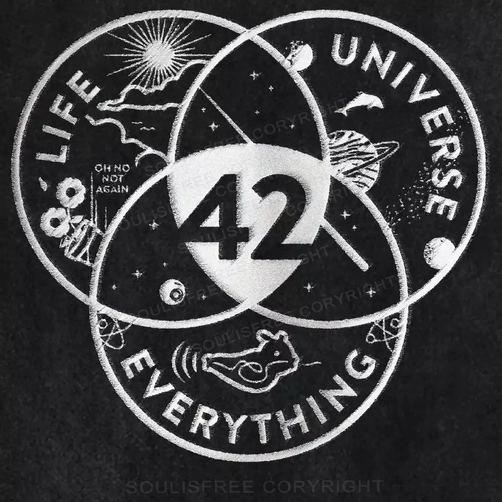 42: The Answer to Life’s Questions Washed T-shirt