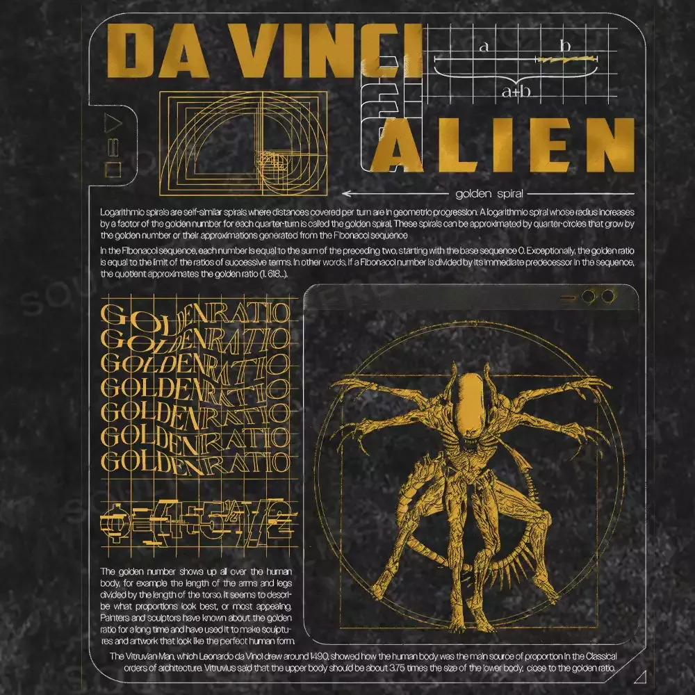 Da Vinci Alien Washed T-shirt