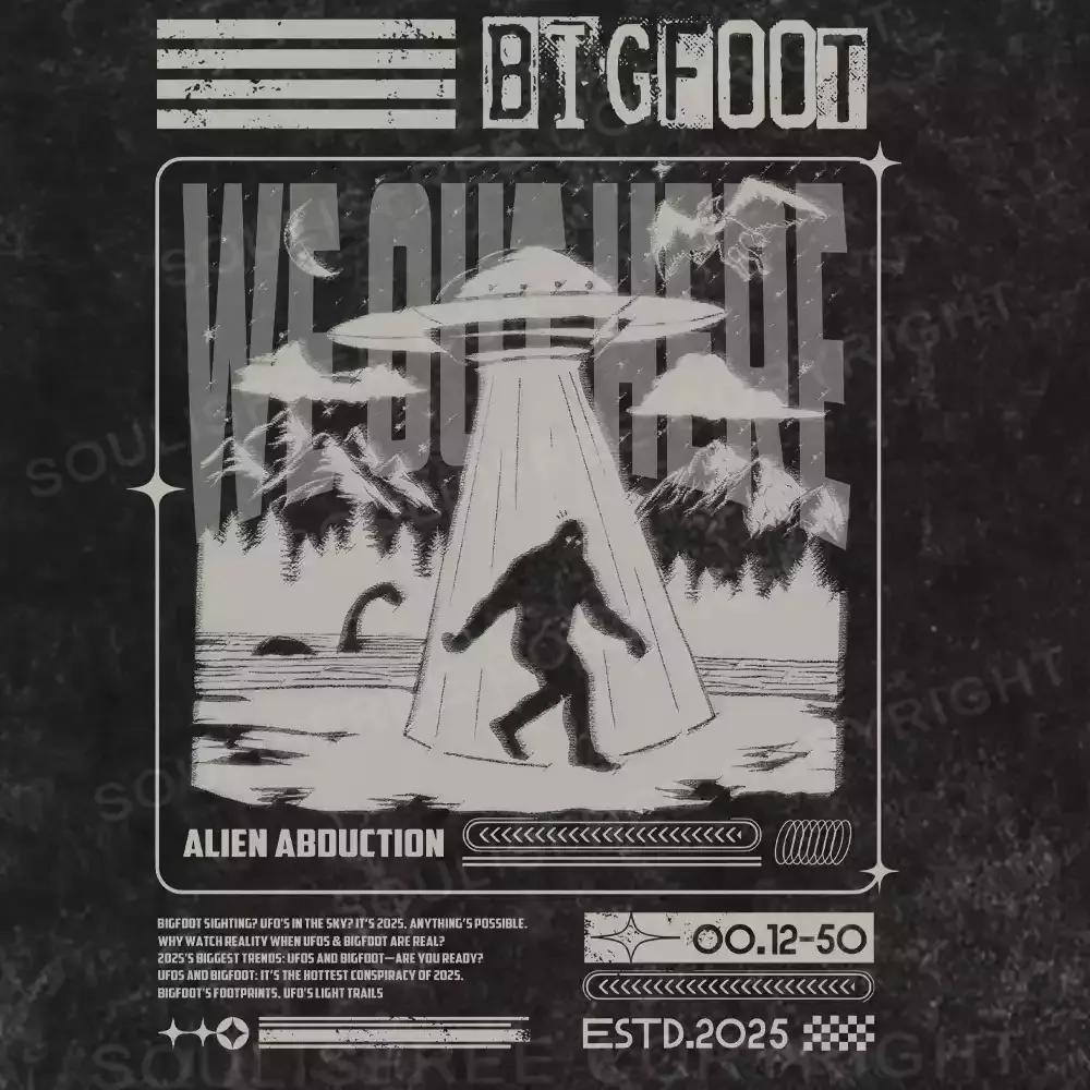 Alien Abduction Washed UFO T-shirt
