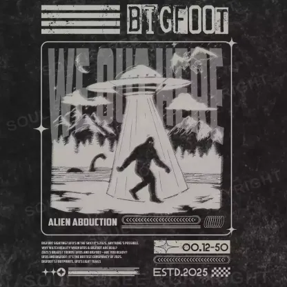 Alien Abduction Washed UFO T-shirt
