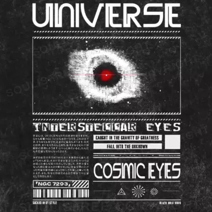 Interstellar Eyes Washed  Space T-shirt