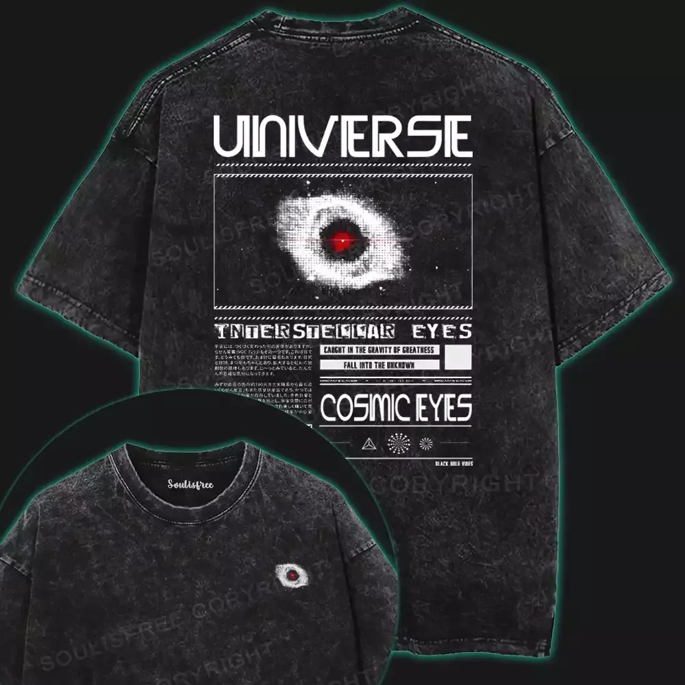 Interstellar Eyes Washed Space T-shirt
