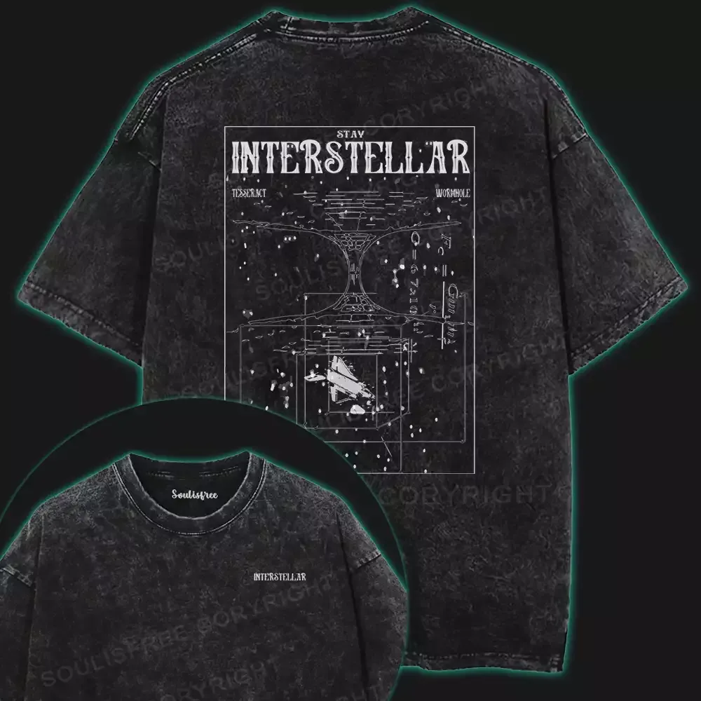Warping Through Dimensions Washed T-shirt