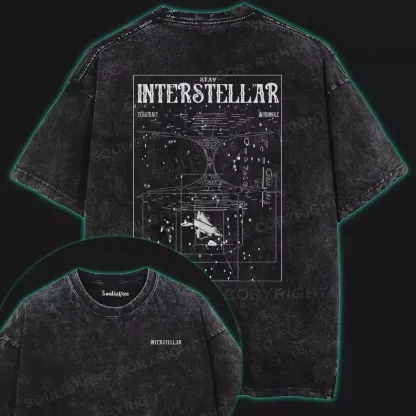 Warping Through Dimensions Washed T-shirt