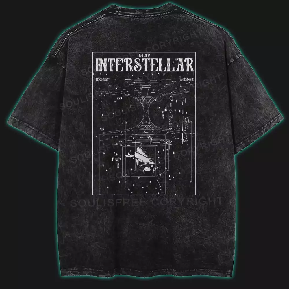 Warping Through Dimensions Washed T-shirt