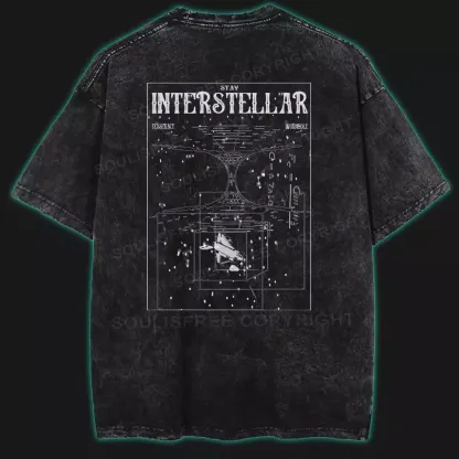 Warping Through Dimensions Washed T-shirt