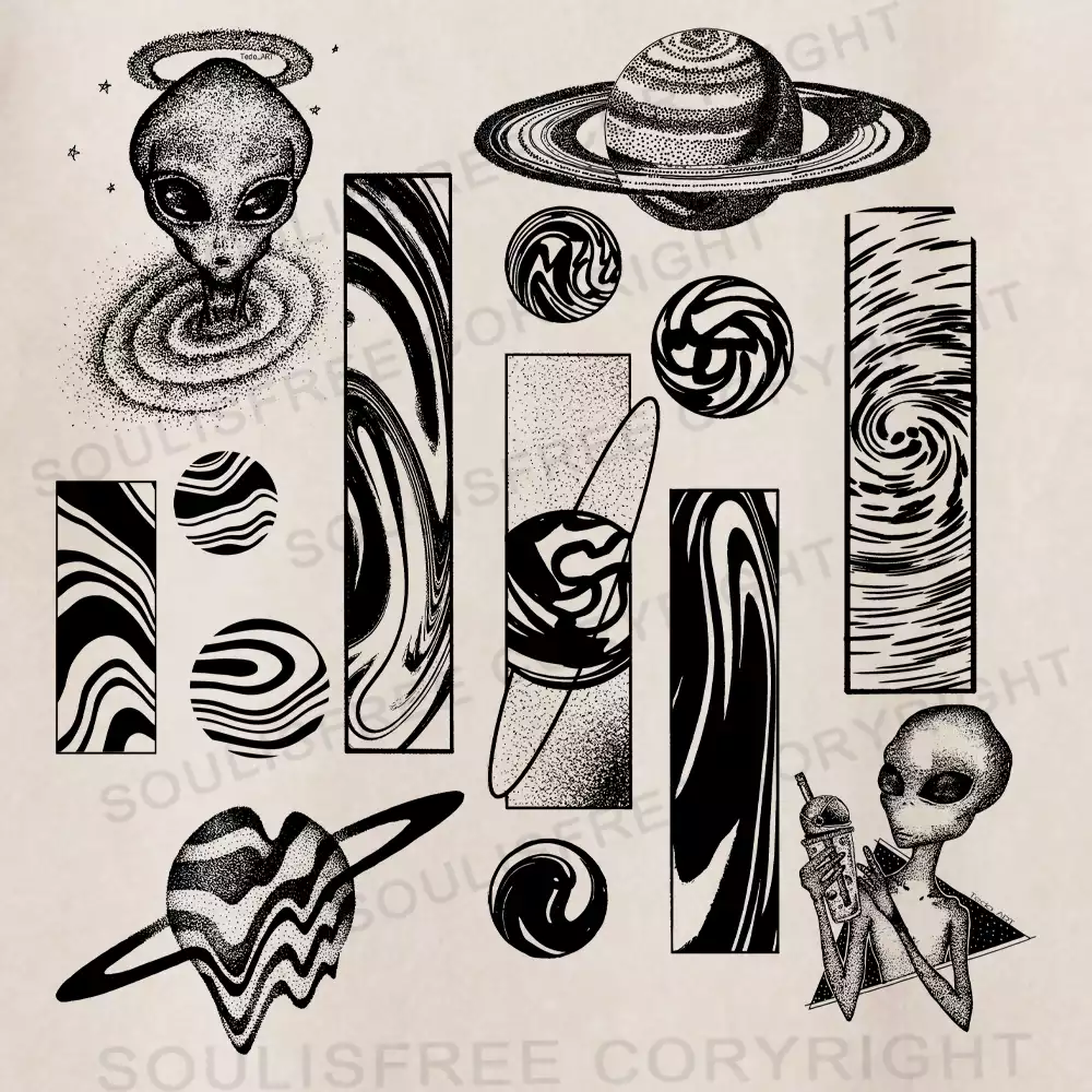 Alien Encounters in the Milky Way Washed Alien T-shirt