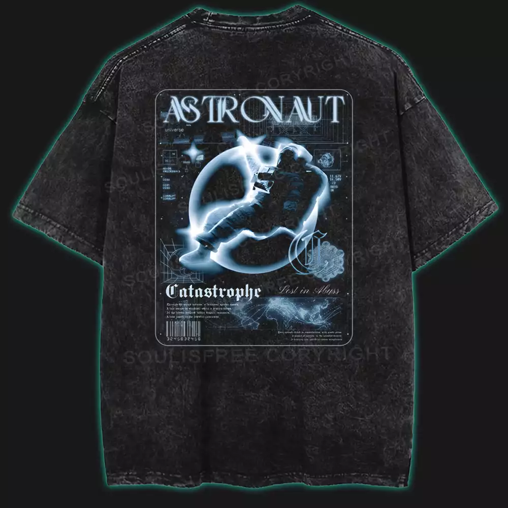 Astronaut Vibes Only Washed Space T-shirt