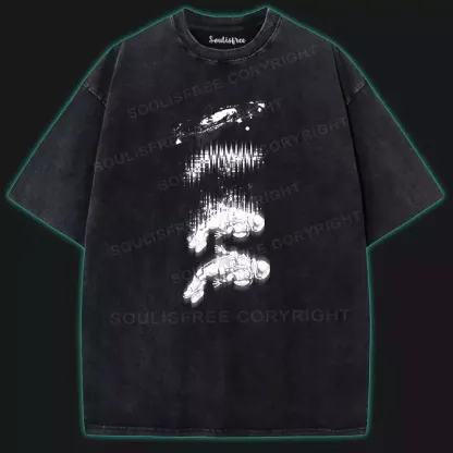 Astronaut Lost In Space Washed Space T-shirt