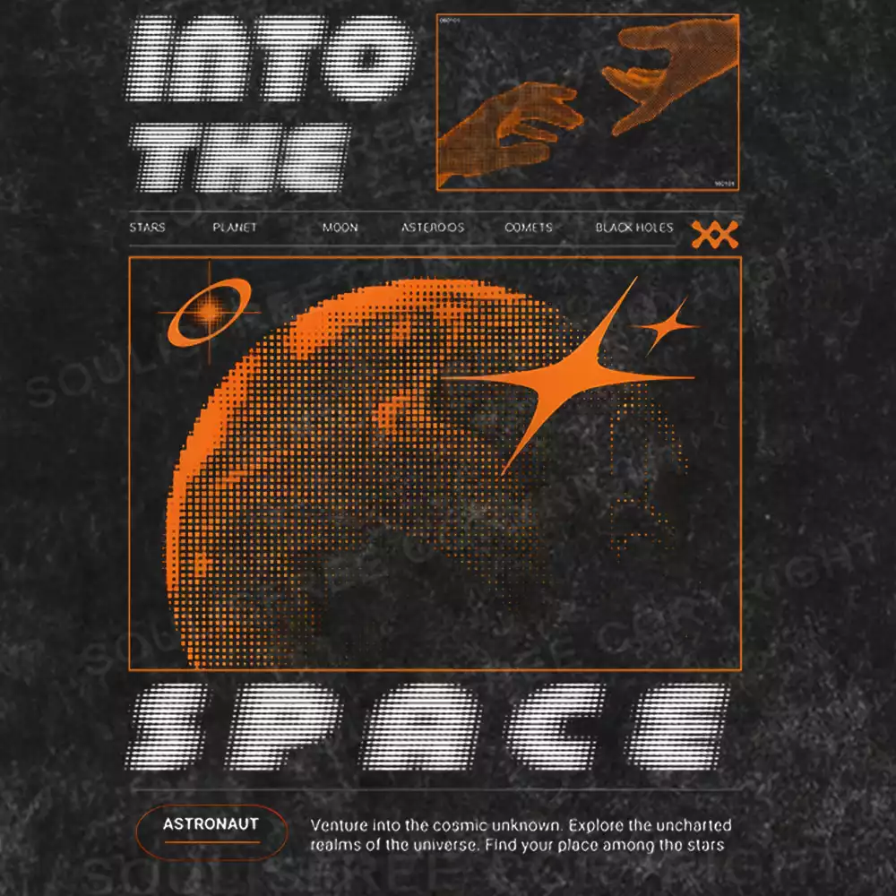 Into the Space and Beyond Washed Space T-shirt