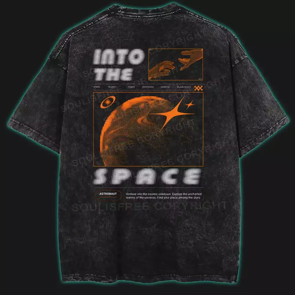 Designed Into the Space and Beyond Washed Space T-shirt