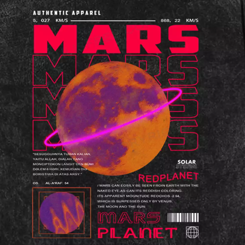 The Mars Washed Space T-shirt