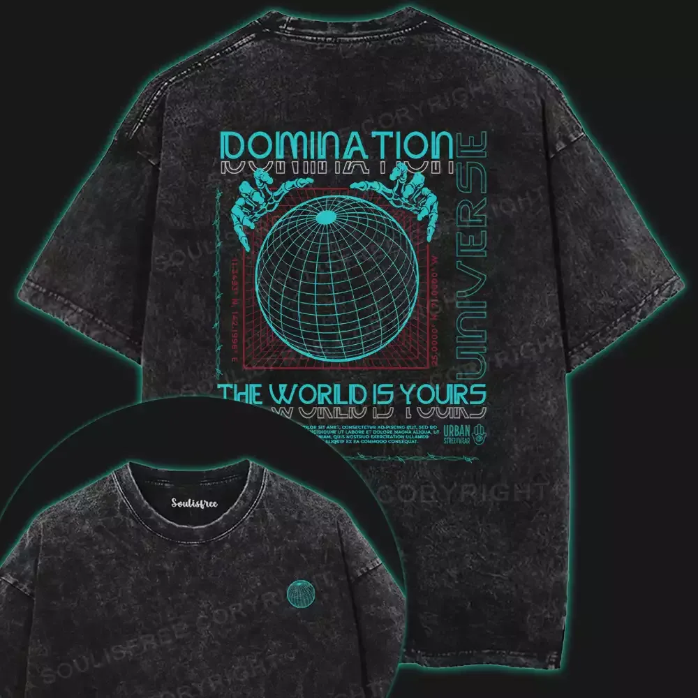 The World Is Yours Washed Space T-shirt