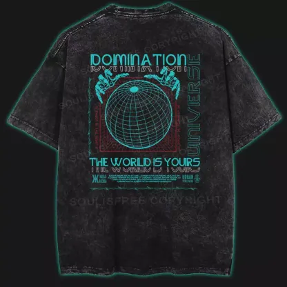 The World Is Yours Washed Space T-shirt