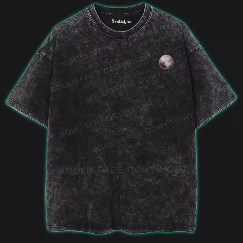 Don't Forget Pluto Washed Space T-shirt