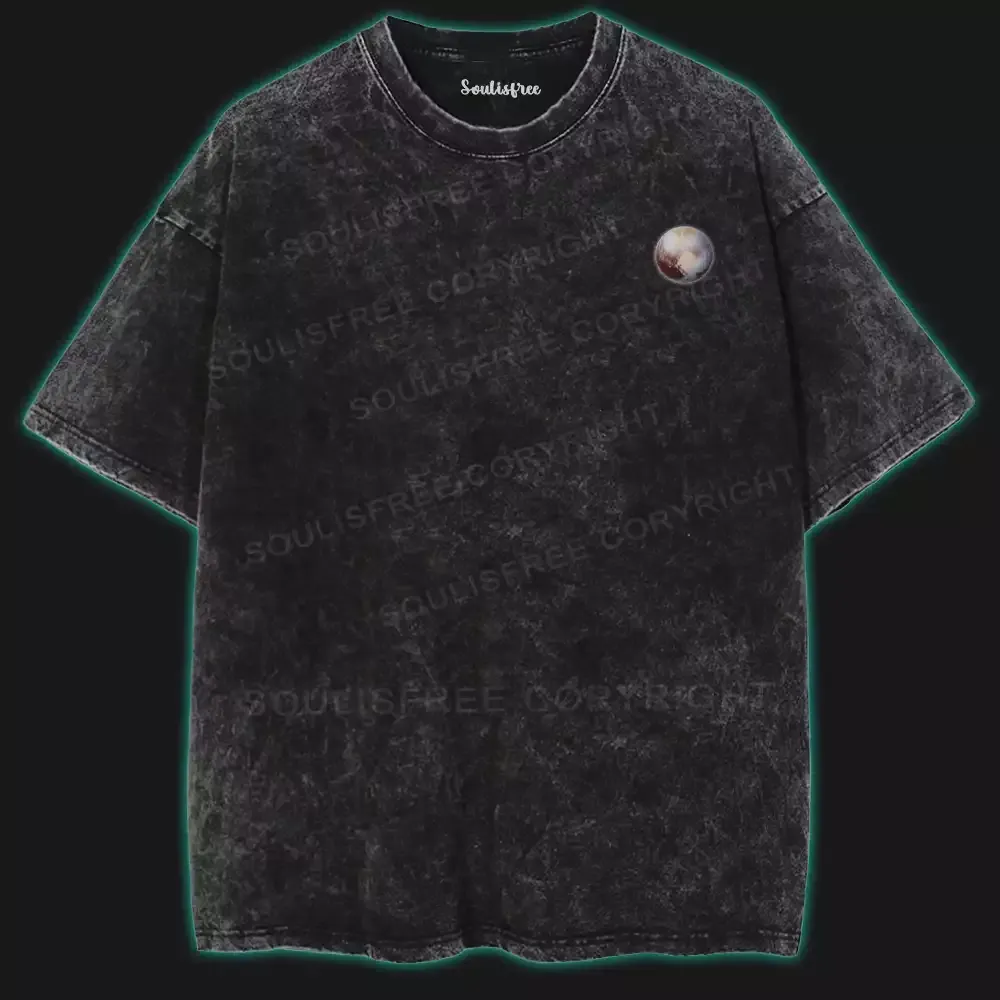 Don't Forget Pluto Washed Space T-shirt