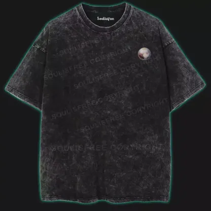 Don't Forget Pluto Washed Space T-shirt