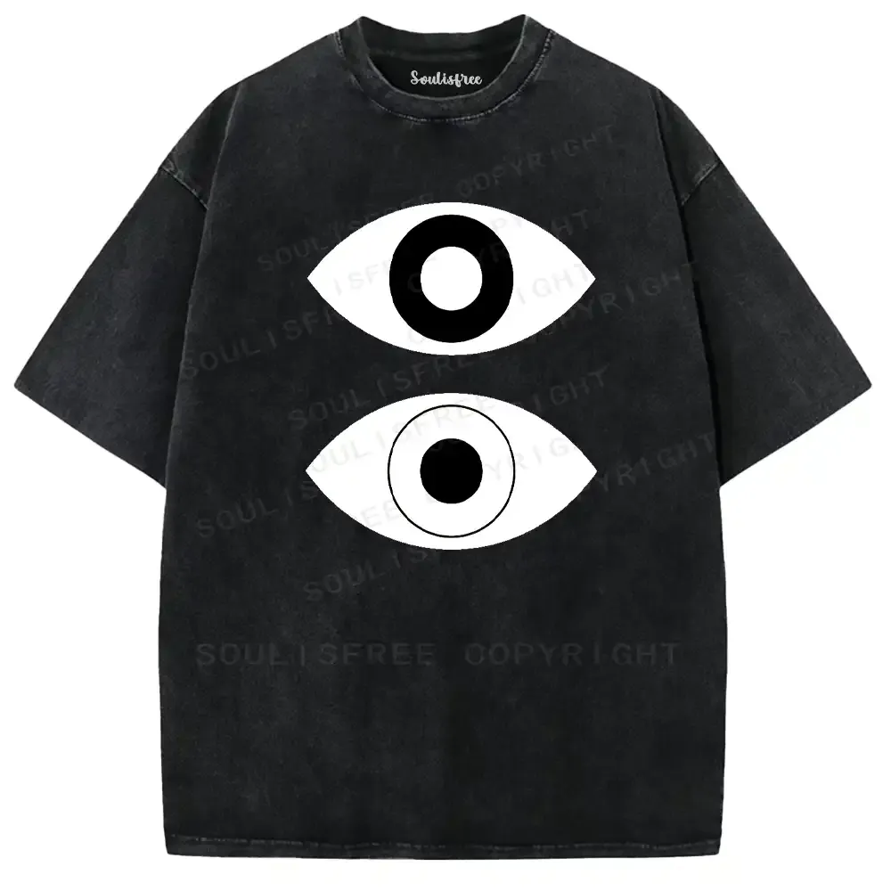 Double All-Seeing Eye Washed T-shirt