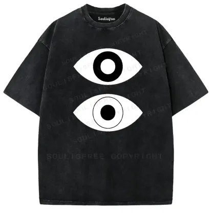 Double All-Seeing Eye Washed T-shirt