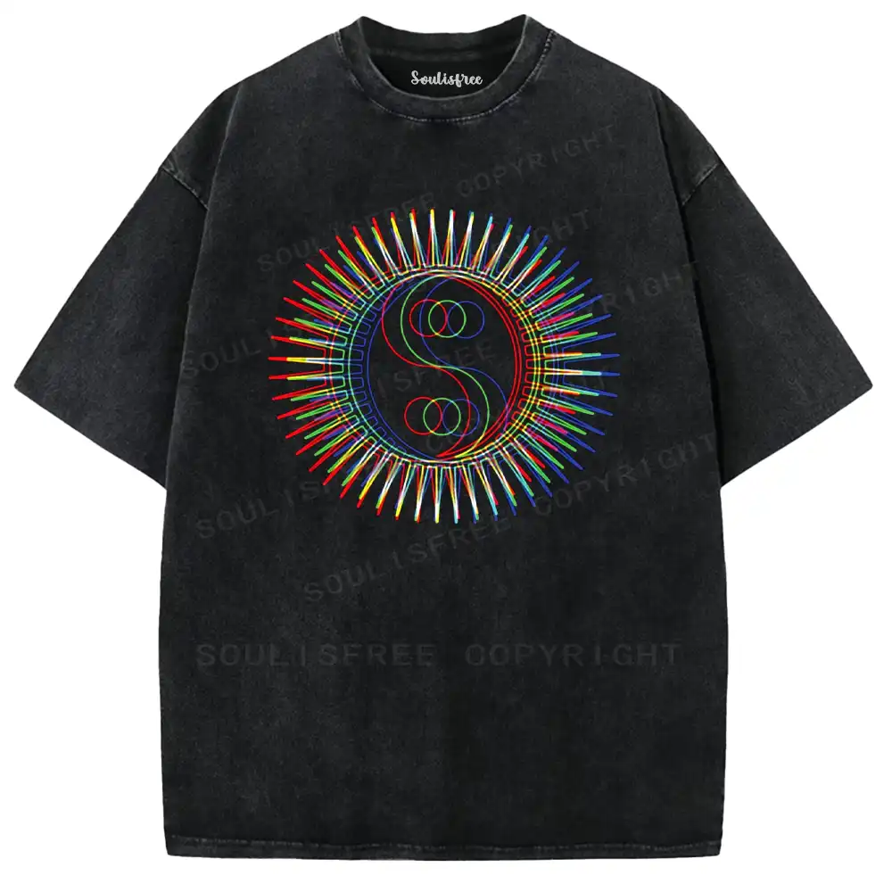 Chromatic Yin-Yang Washed T-shirt