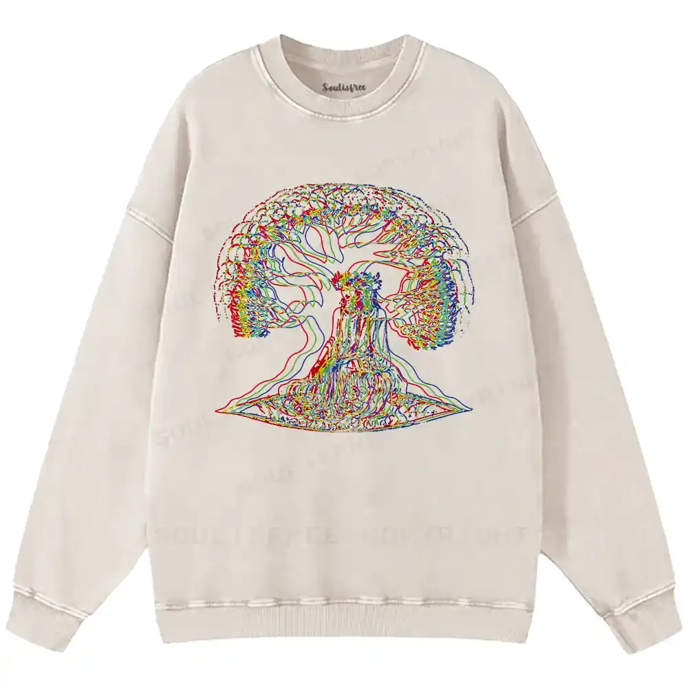 Tree of Consciousness Washed Sweatshirts