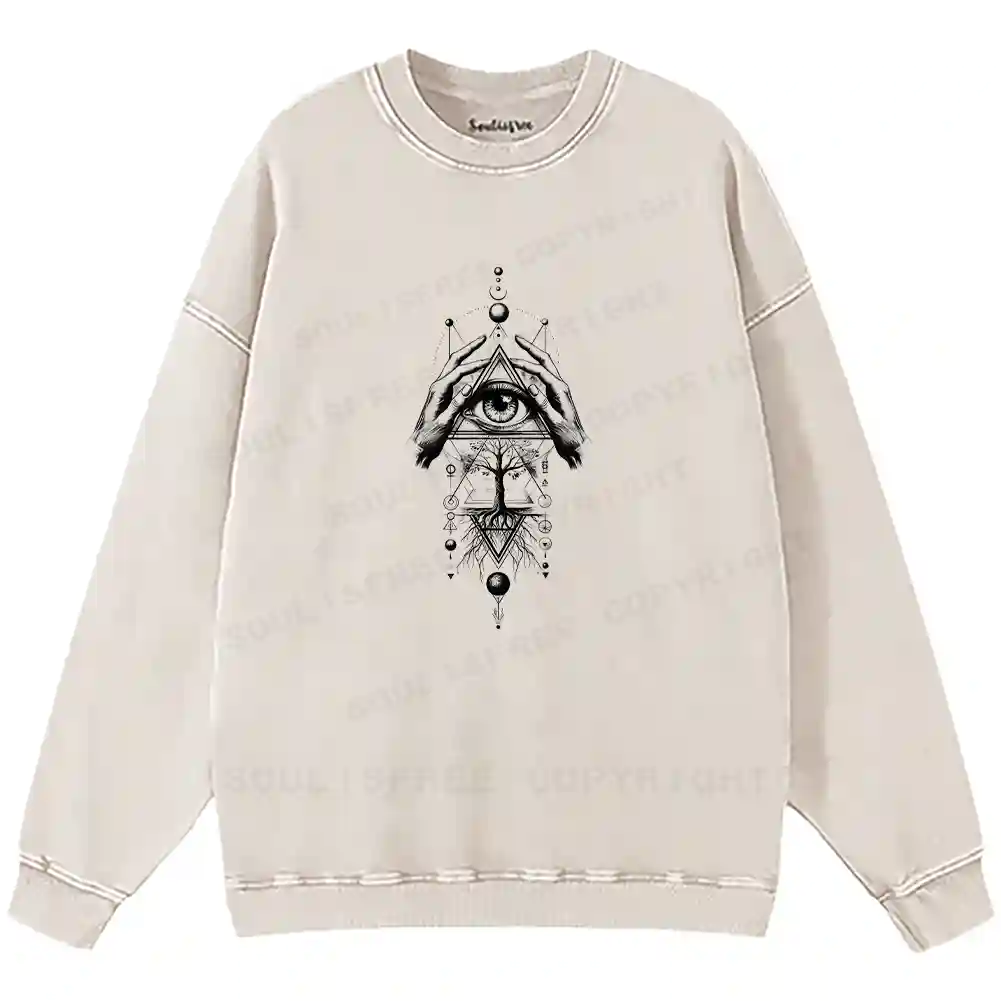 The Sacred Geometry Washed Sweatshirts