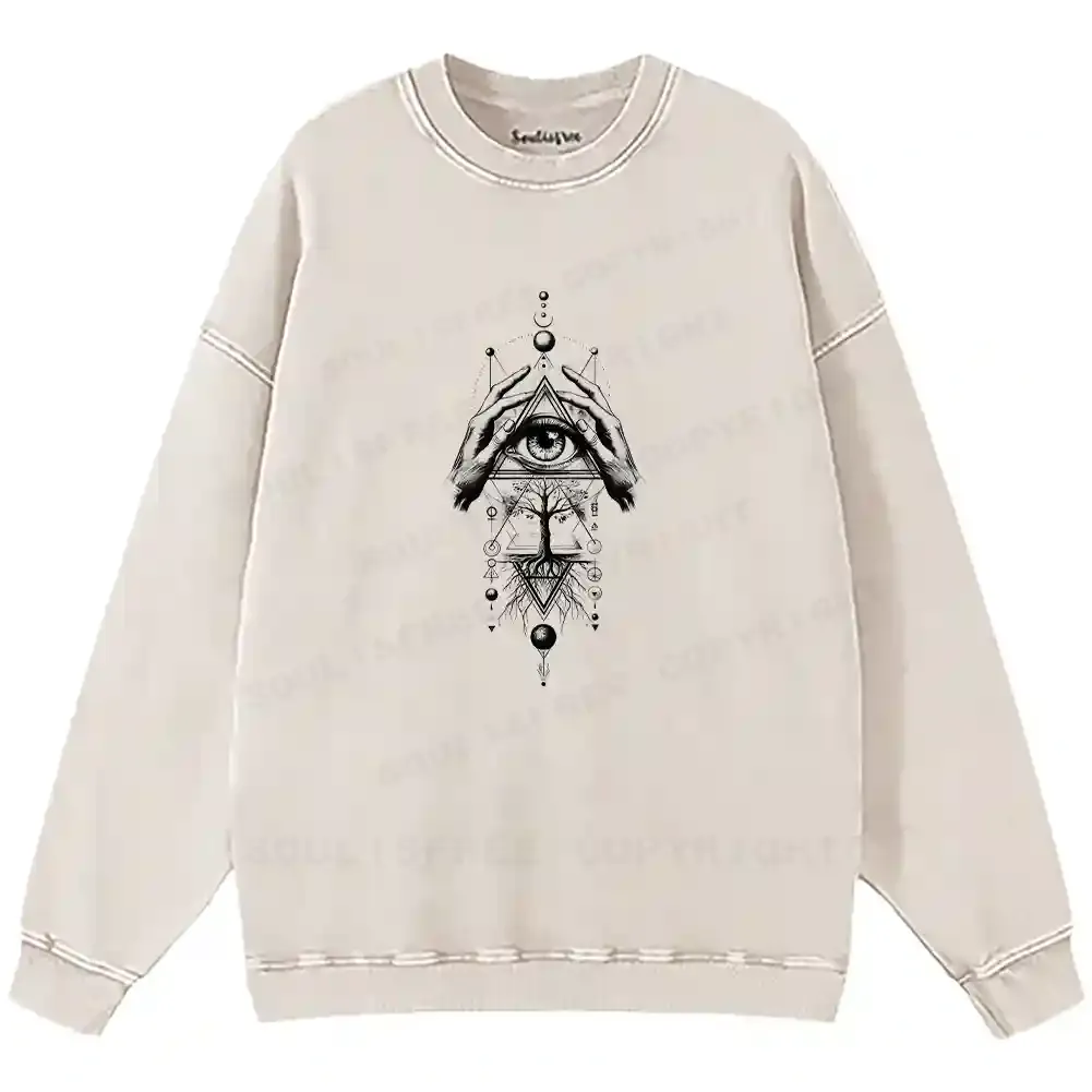 The Sacred Geometry Washed Sweatshirts
