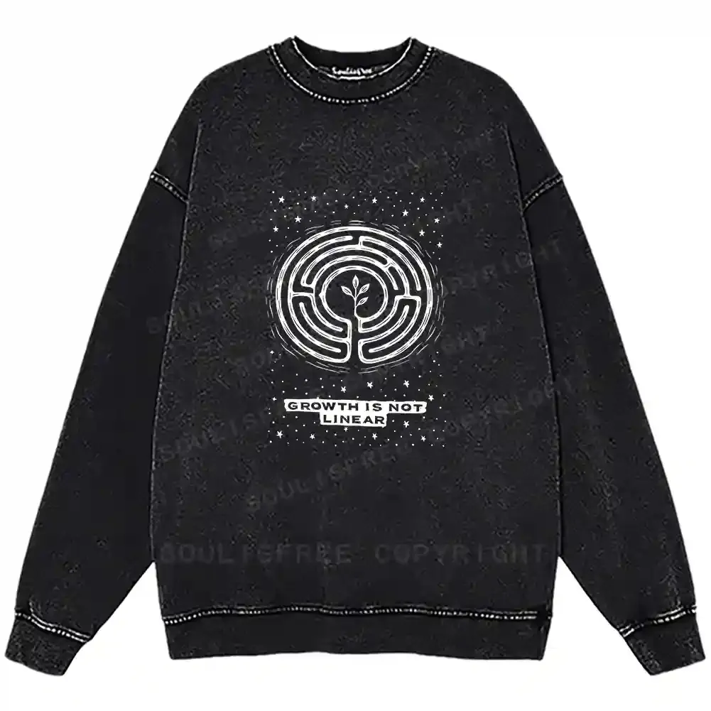 Growth Is Not Linear Washed Sweatshirts