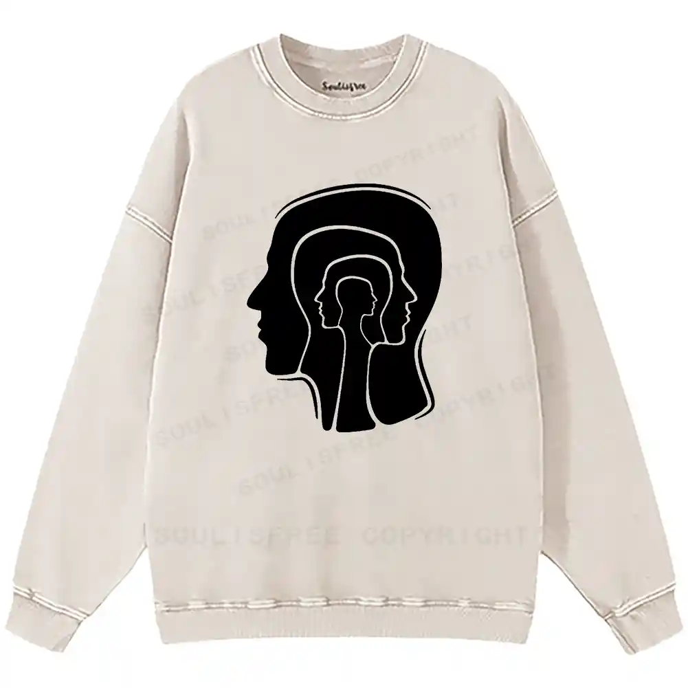 Mind Layers Washed Sweatshirts