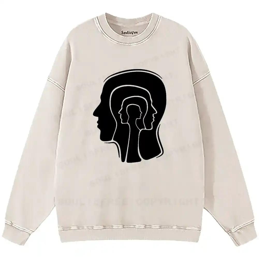 Mind Layers Washed Sweatshirts