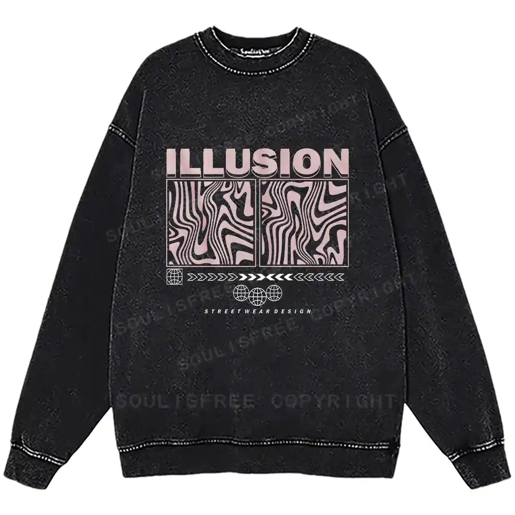 Visual Mirage Washed Sweatshirts