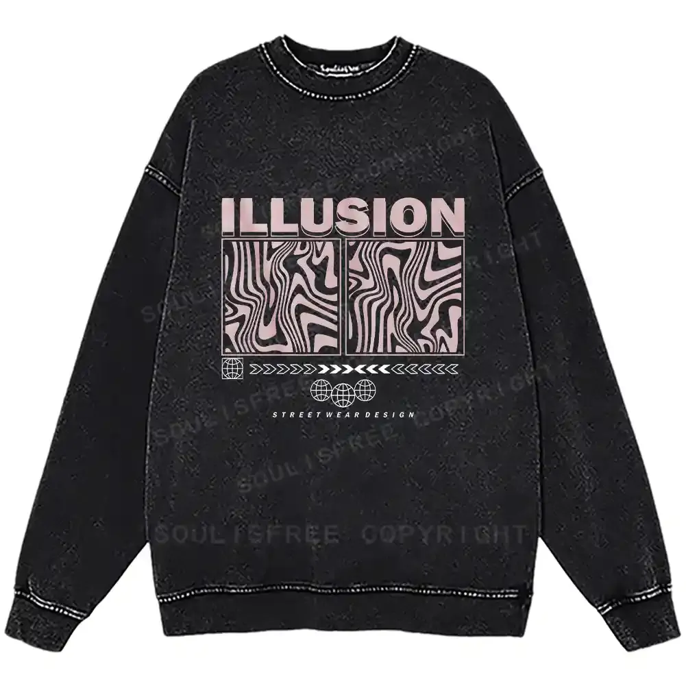 Visual Mirage Washed Sweatshirts