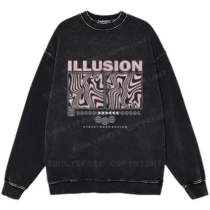 Visual Mirage Washed Sweatshirts