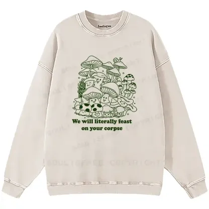 Mushroom Afterlife Washed Sweatshirts