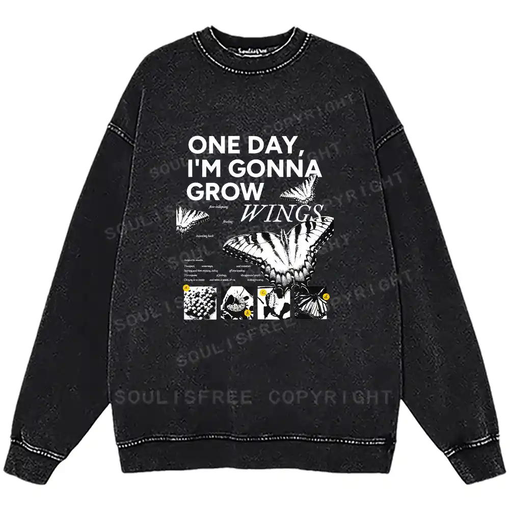 The Moment I Fly Washed Sweatshirts