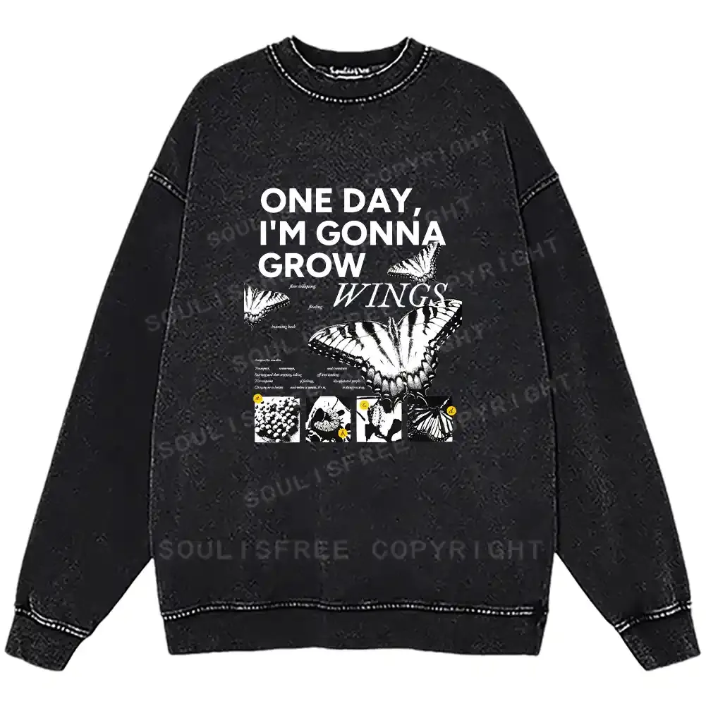 The Moment I Fly Washed Sweatshirts