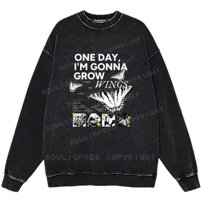 The Moment I Fly Washed Sweatshirts