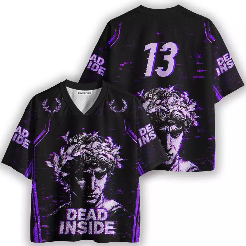 Soulisfree Dead Inside Glitch Mesh Jersey