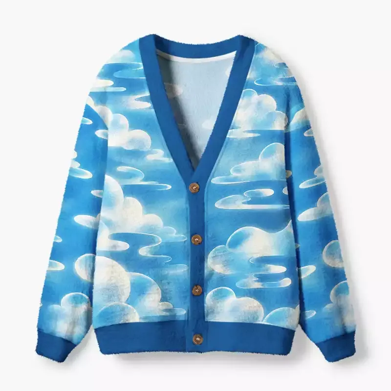 Soulisfree Dreamy Cloud Fuzzy Cardigan Sweater