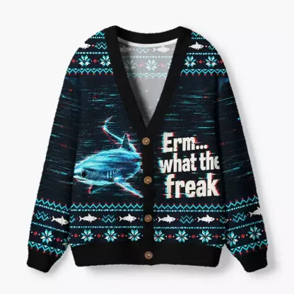 Soulisfree Ern What the Freak Fuzzy Cardigan Sweater