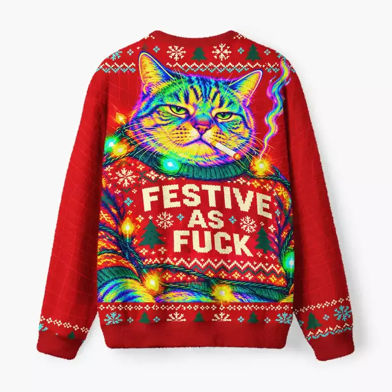 Soulisfree Festival As Fuck Fuzzy Crewneck Sweater