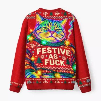 Soulisfree Festival As Fuck Fuzzy Crewneck Sweater