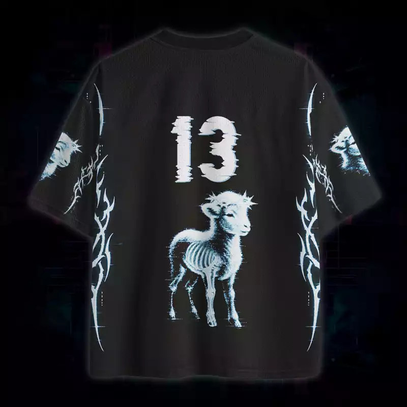 Soulisfree Found Lamb Icy Glitch  Mesh Jersey