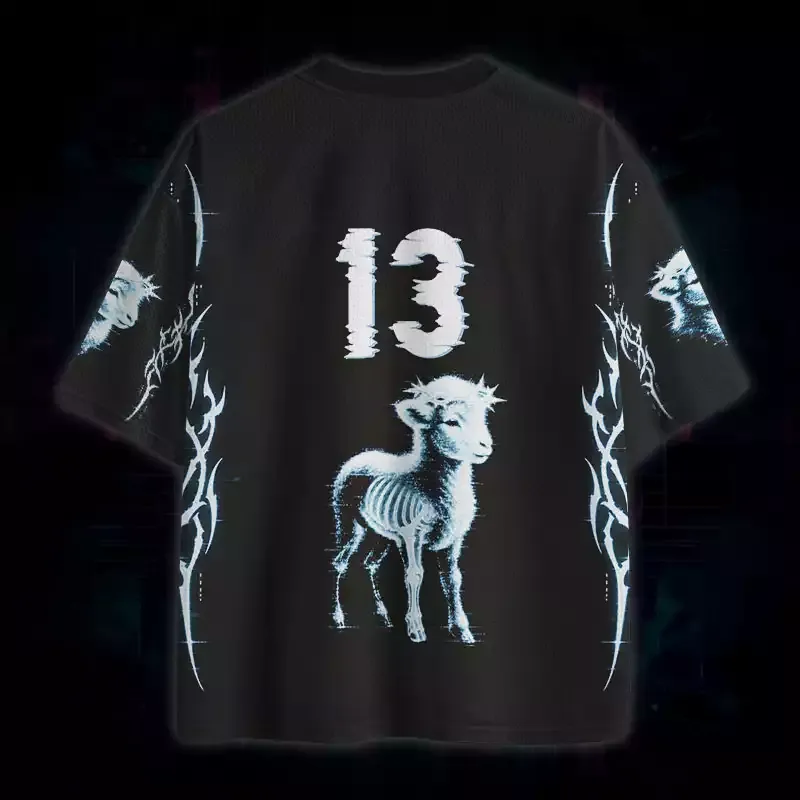 Soulisfree Found Lamb Icy Glitch  Mesh Jersey