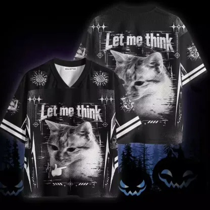 Soulisfree Funny Cat Let Me Think Mesh Jersey