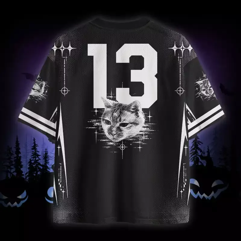 Soulisfree Funny Cat Let Me Think Mesh Jersey